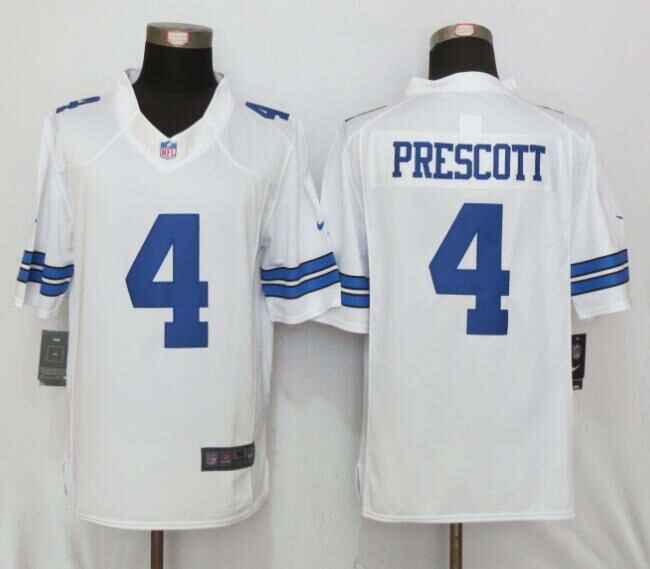 Dallas cowboys 4 Prescott White Nike Limited Jersey